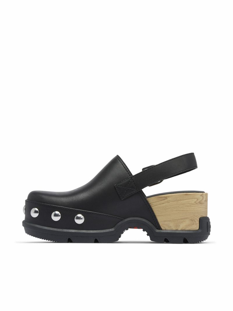 Mocasin Mujer Roam Clog Rvt Negro Sorel